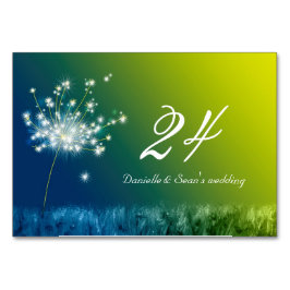Dandelion's Music Blue Wedding Kaart