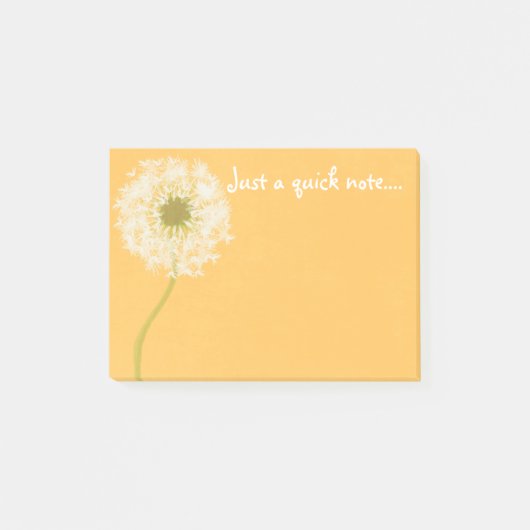 Dandelions op een zondagsdag na de aantekeningen post-it® notes (Voorkant)