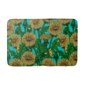 Dandelions op turquoise badmat (Voorkant)