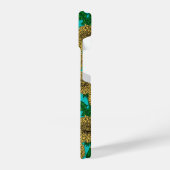 Dandelions op turquoise iPhone hoesje (Linkerkant)