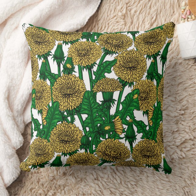 Dandelions op wit kussen (Deken)