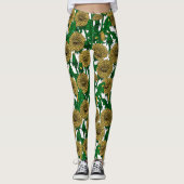 Dandelions op wit leggings (Voorkant)