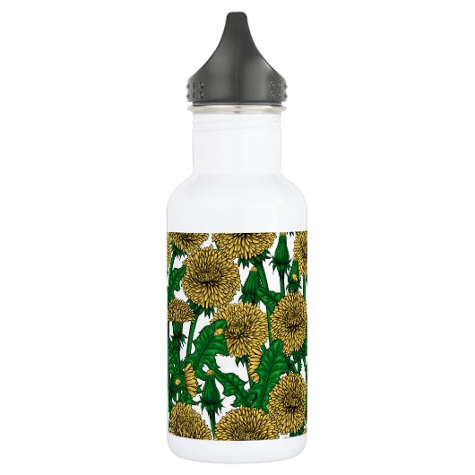 Dandelions op wit waterfles  (Links)