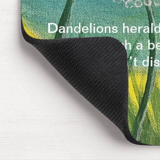 Dandelions - originele kunstwerken en gedicht muismat (Hoek)