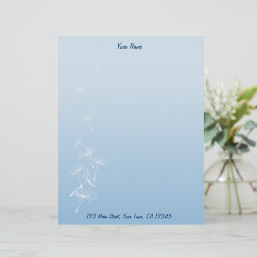 Dandelions Persoonlijk Briefhoofd (Staand voorkant)