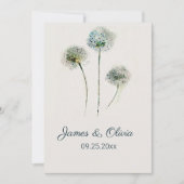 Dandelions Wedding Uitnodiging (Voorkant)