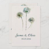 Dandelions Wedding Uitnodiging (Voorkant / Achterkant)