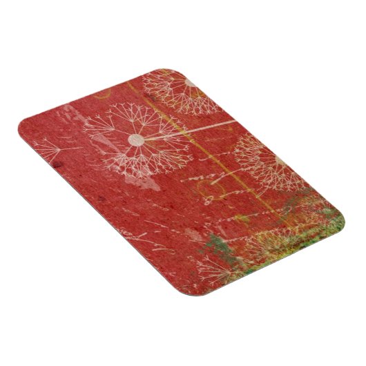 Dandelions winden wind tegen roze hemel Abstract Magneet (Rechterzijde)