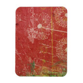 Dandelions winden wind tegen roze hemel Abstract Magneet (Verticaal)