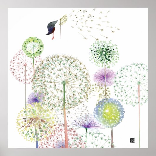 DANDELIONSBIRD POSTER (Voorkant)