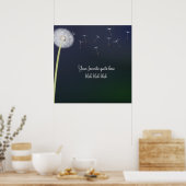 Dandelionschilderij gepersonaliseerd poster (Keuken)