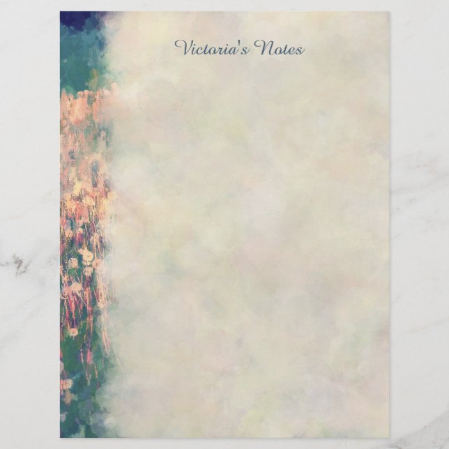 Dandelionveld vernissen met botanische verf (Voorkant)