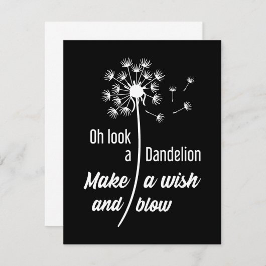 Dandelionventilator maakt een wens en gloed (Voorkant / Achterkant)