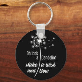 Dandelionventilator maakt een wens en gloed sleutelhanger (Voorkant)