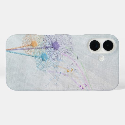 Dandelionzaad en -muziek Case-Mate iPhone case (Achterkant (horizontaal))