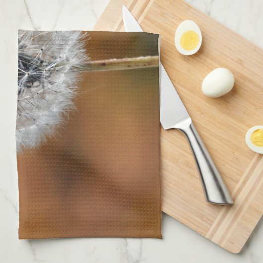 Dandelionzaadkop in de herfst theedoek (Quarter Fold)