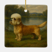Dandi Dinmont Terrier Keramisch Ornament (Achterkant)