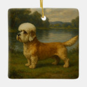 Dandi Dinmont Terrier Keramisch Ornament (Voorkant)