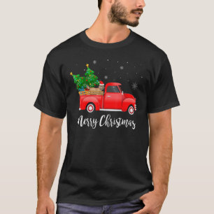 Dandi Dinmont Terrier Rode Vrachtwagen Kerstboom X T-shirt