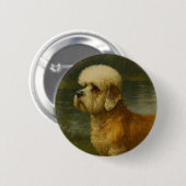 Dandi Dinmont Terrier Ronde Button 5,7 Cm (Voorkant /achterkant)