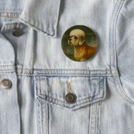 Dandi Dinmont Terrier Ronde Button 5,7 Cm