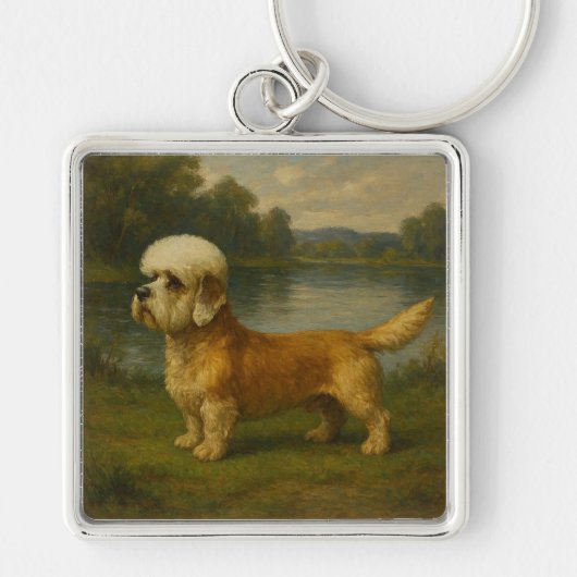 Dandi Dinmont Terrier Sleutelhanger (Voorkant)