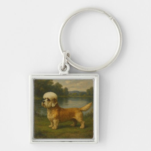 Dandi Dinmont Terrier Sleutelhanger (Voorkant)