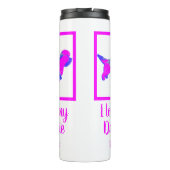 Dandie Dinmont Dog Hot Pink & Blue Silhouette Thermosbeker (Achterkant)