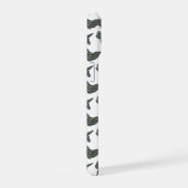 Dandie Dinmont Dog Schattige Silhouet Raster Wit iPhone 15 Case (Rechterkant)