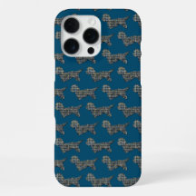 Dandie Dinmont-hond Cute Silhouet Raster Blauw