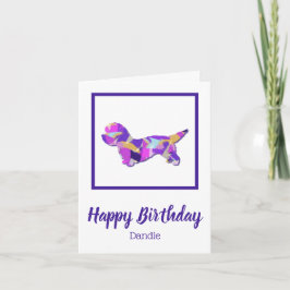 Dandie Dinmont Hond Silhouet Leuke PPY&B Verjaarda Kaart