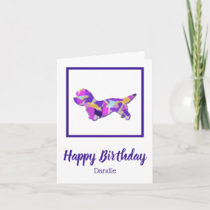Dandie Dinmont Hond Silhouet Leuke PPY&B Verjaarda Kaart