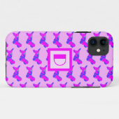 Dandie Dinmont Hondenliefhebber Pink & Blue Monogr Case-Mate iPhone Case (Achterkant (horizontaal))