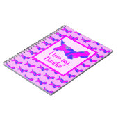 Dandie Dinmont Hondenliefhebber Pink & Blue Silhou Notitieboek (Linkerzijde)