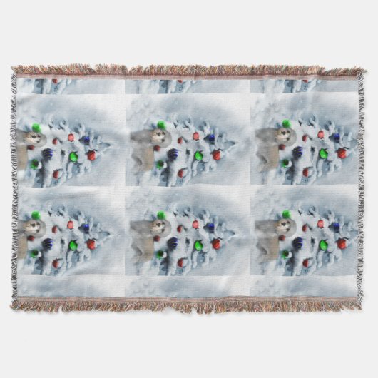 Dandie Dinmont Kerstmis Deken (Voorkant)