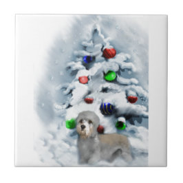 Dandie Dinmont Kerstmis Tegeltje