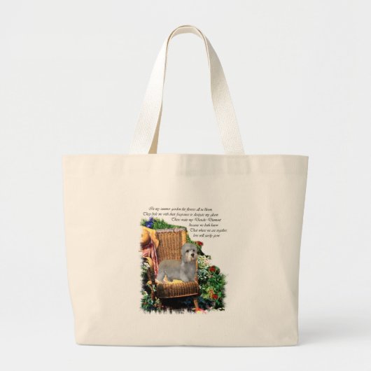 Dandie Dinmont Terrier Art Gifts Grote Tote Bag (Voorkant)