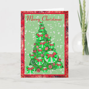 Dandie Dinmont Terrier Cute Hond Strik Kerstdroom Kaart