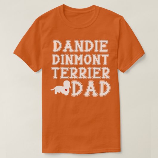 Dandie Dinmont Terrier Dad T-shirt (Design voorkant)