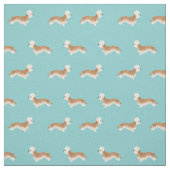 Dandie Dinmont Terrier dog blue Stof (Swatch)