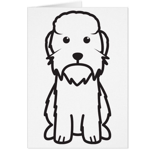 Dandie Dinmont Terrier Dog Cartoon (Voorkant)