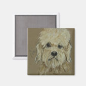 Dandie Dinmont Terrier Hond Art Magnet (Voorkant / Achterkant)