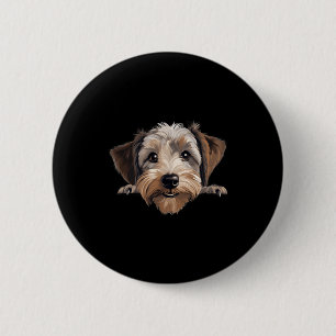 Dandie Dinmont Terrier-hond Moeder Vader Kijkende  Ronde Button 5,7 Cm
