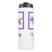Dandie Dinmont Terriër Hond Silhouet PurplePY&B Thermosbeker (Voorkant)