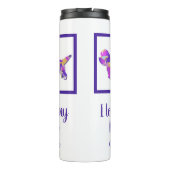 Dandie Dinmont Terriër Hond Silhouet PurplePY&B Thermosbeker (Achterkant)