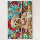 Dandie Dinmont Terrier Kerstbakken: Kerstmis Legpuzzel (Verticaal)