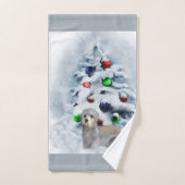 Dandie Dinmont Terrier Kerstmis Bad Handdoek (Handdoek)
