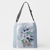 Dandie Dinmont Terrier Kerstmis Crossbody Tas (Achterkant)
