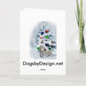 Dandie Dinmont Terrier Kerstmis Feestdagen Kaart (Achterkant)