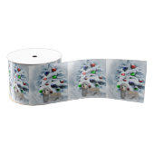 Dandie Dinmont Terrier Kerstmis Grosgrain Lint (Spoel)